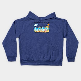 Happiness Is Being A Lala Summer Beach Happy Mother's Day Kids Hoodie